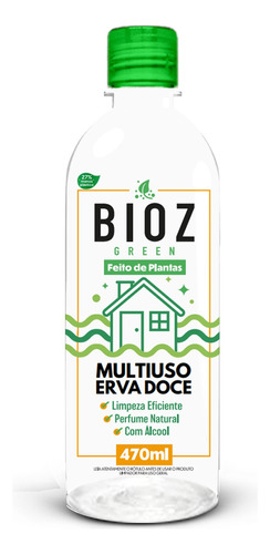 Multiuso Limpeza Biodegradável Erva Doce Bioz Green 470ml