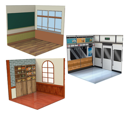 Coleção De Modelos De Pano De Fundo De 3 Peças Adereços