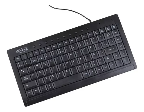 Teclado Mini Multimedia Kai Ping Kp-518 Kp-519, Idioma Español  Latinoamérica Color Del Teclado Negro