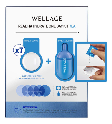 Wellage Real Ha Hydrate Kit De Un Da 7ea, Cuidado Reafirmant