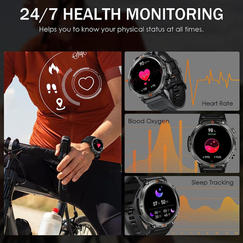 - Reloj Inteligente Para Hombre Con Linterna Led