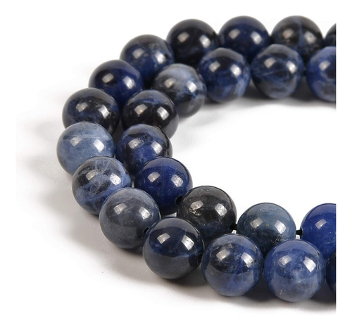 Nancybeads 60 Cuentas De Piedra De Sodalita Azul Natural De