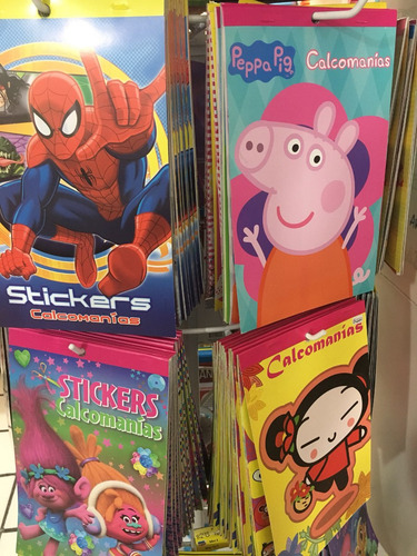 Imagen 3 de 9 de 12 Libros Block Sticker Calcomanias Personaje Surtido Premio