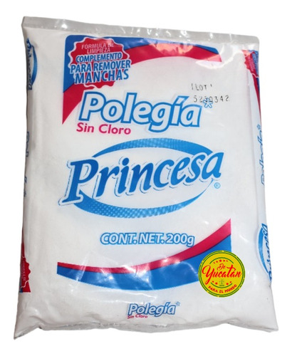 34 Bolsas Polegia Princesa Sin Cloro 200g C/u Quitamanchas