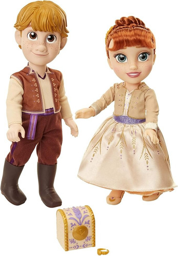 O conjunto de bonecas Jakks Pacific Disney Frozen 2 vem com anel Frozen Anna e Kristoff