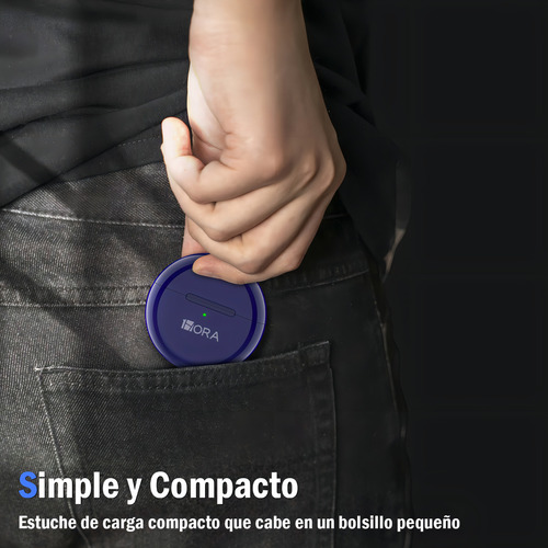 Fones de ouvido intra-auriculares sem fio Aut119 Blue de 1 hora