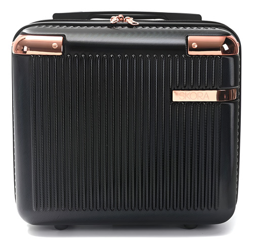 Beauty Case Rigido Skora Grande 14 Elastico P/valija - Lemi Negro Rayas