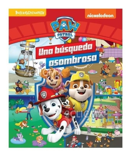 Libro Tapa Dura Infantil Niño Paw Patrol Busca Y Encuentra