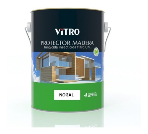 Protector Madera Color Nogal Vitro 4 Litros Con Fungicida