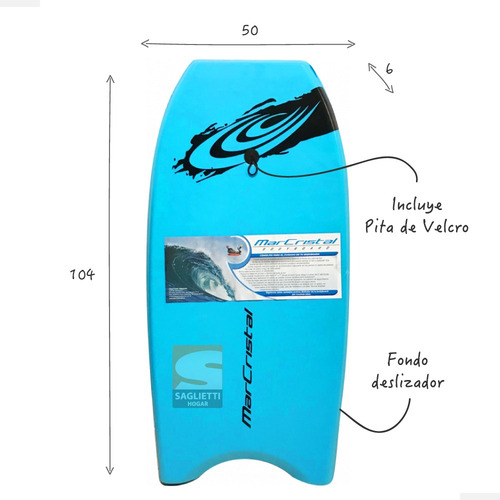 Imagen 5 de 8 de Tabla Barrenar Deslizador Xpe 41' 104 Cm Barrenador Bodysurf