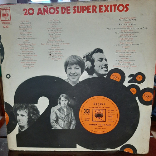 Vinilo 20 Años De Super Exitos Sosa Varela T2