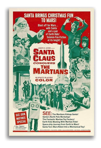 Iman 1964 Inusual Vintage Pelicula Santa Claus Conquer Para