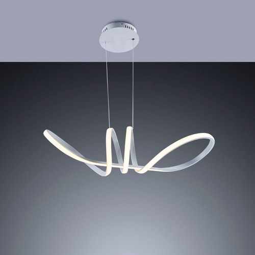 Luminária Pendente Led Moderno Curvas 42w M2 Sala Quarto