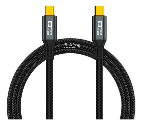 Cable De Carga Rápida Tipo C A Tipo C Pd100w Usb 3.2 20 Gbps