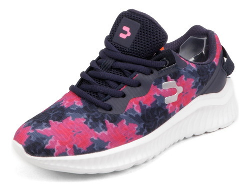 Tenis Para Mujer Cushion Factor Cómodo 1079273 Marino/fiusha