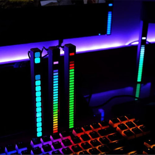 Barra Rgb Computadora Escritorio Audio Ritmico 40 Led X2 Ax