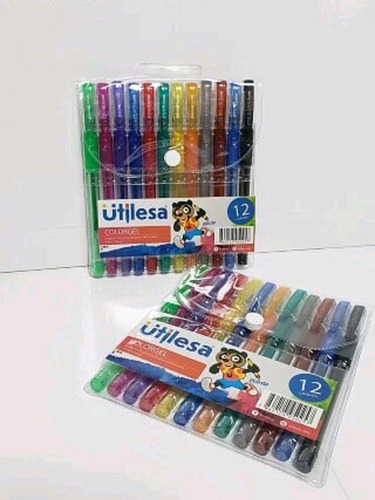 Bolígrafos Gel Escarchado 12 Colores Venta X 3 Paquetes