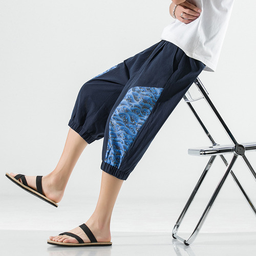 Pantalones Cortos Finos De Algodón Y Lino De Talla Grande