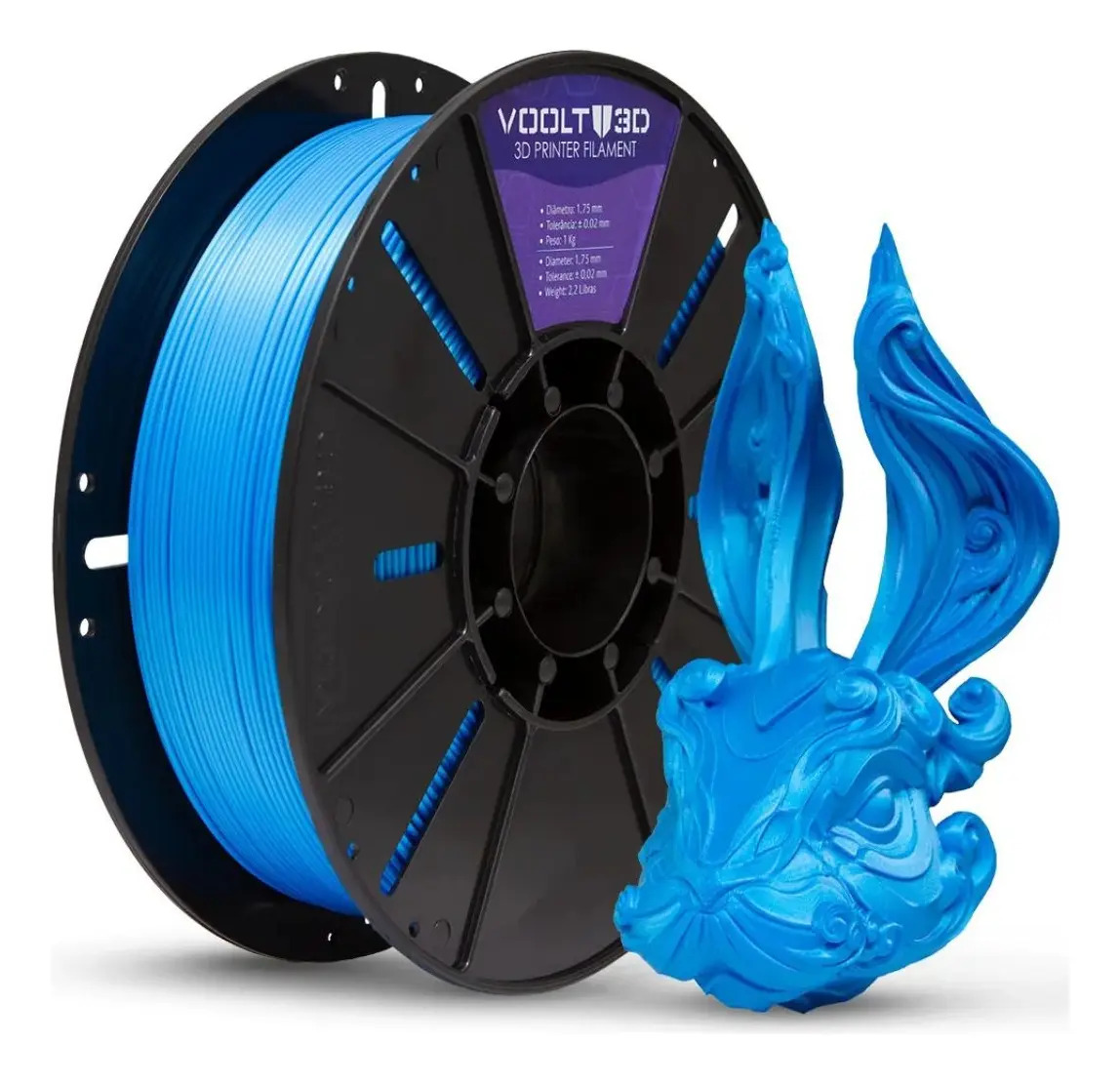 Voolt3D Pla Filamento Pla Cor Azul 1.75mm 1kg — R$ 123,09 em Mercado Livre