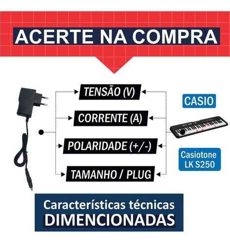 Fonte Específica Para Teclado Casio Lk S250 Casiotone R2531