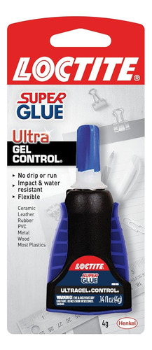 Loctite Super Pegamento Ultra Control En Gel Azul 4g