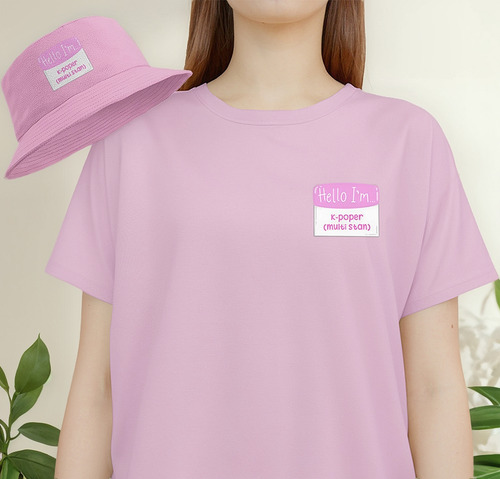 Playera K-pop Multi Stan Fandom Combo Bucket Gorro Pescador