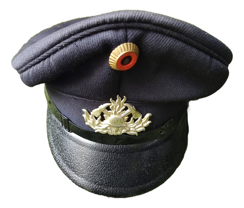 Alemania Gorro De Suboficial De Bomberos 1950-60 Azul 58 Lisa (Usado)