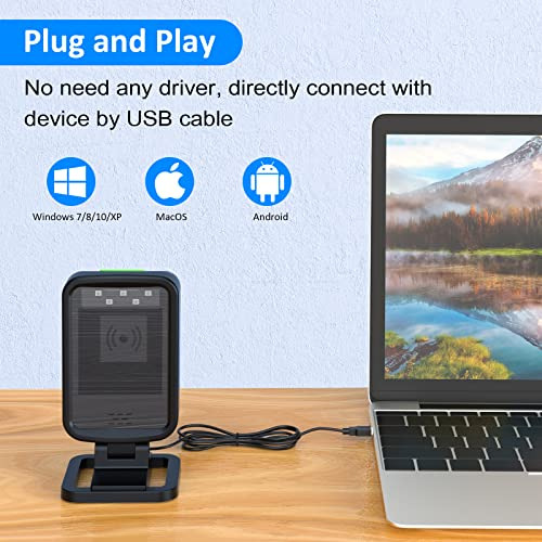 1d / 2d Automático Omnidireccional Escritorio Con Cable Usb