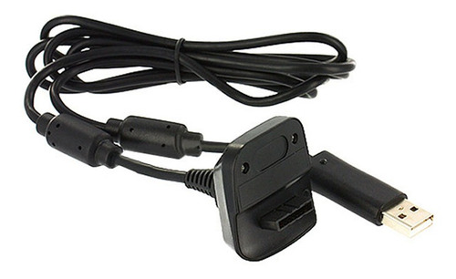 Kit Carga Y Juega Bateria Y Cable Joystick Xbox 360 Negro