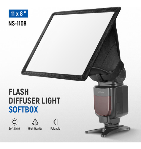 Softbox De Luz Difusora Neewer Flash -20x28cm Para Canon Nik