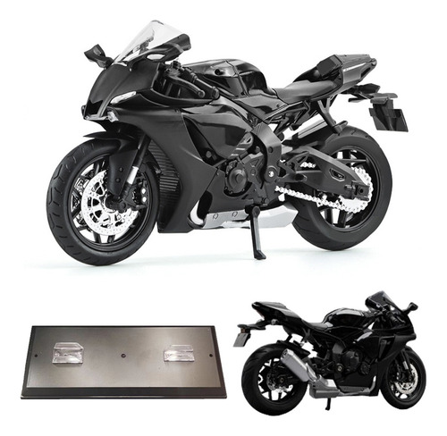 Yamaha Yzf R1 Miniatura Metal Moto Con Base Expositora 1/12