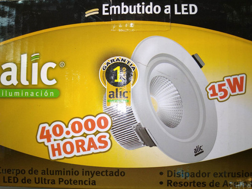 Embutido A Led 4  15w Dimerizable Luz Calida Alic