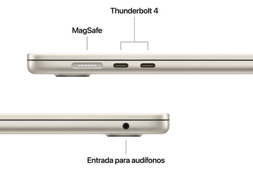 Macbook Air 15 Pulgadas: Chip M4 256 gb Ssd - Blanco Estelar Blanco Estelar