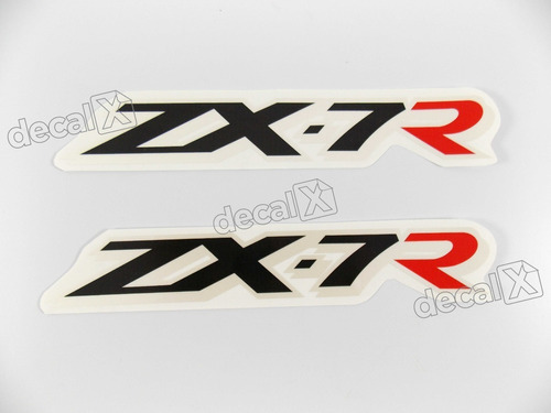 Adesivos Emblema Compatível Kawasaki Zx-7r Preto E Vermelho