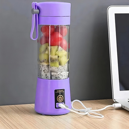 Mini Liquidificador Portátil Mixer Juice Usb Recarregável Cor Lilás