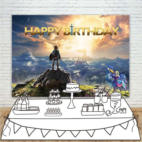 Similar The Legend Of Zelda Telón De Fondo De Cumpleaños Par