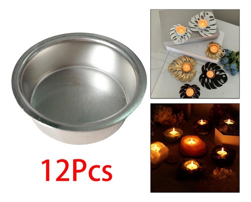 12x Vasos Para Velas De Té, Latas Vacías Para Velas De