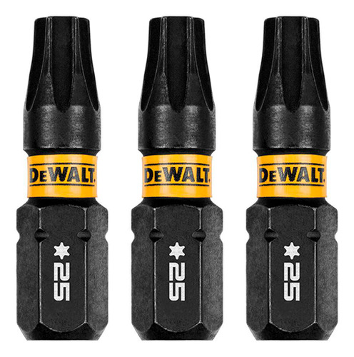 Puntas Para Taladro 3 Piezas T25 De 1 Dewalt (dwaf1tx25ir3)