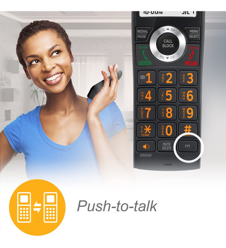 Teléfono Inalámbrico At&t Cl82219 Dect 6.0 De 2 Auriculares