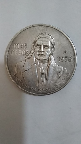 Moneda Mexicana Antigua De 100 Pesos De 1978