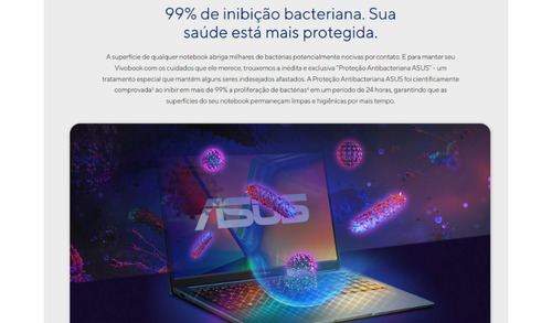 Notebook Asus Vivobook 15 X1504za Intel Core I5 1235u 8gb Ram 256gb Ssd Linux Keepos Tela 15,6 Fhd Blue - Nj982 - Excelente (Recondicionado)