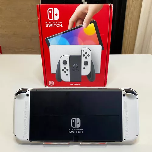 Nintendo Switch Oled 64gb Branco Completo Na Caixa +4 Jogos