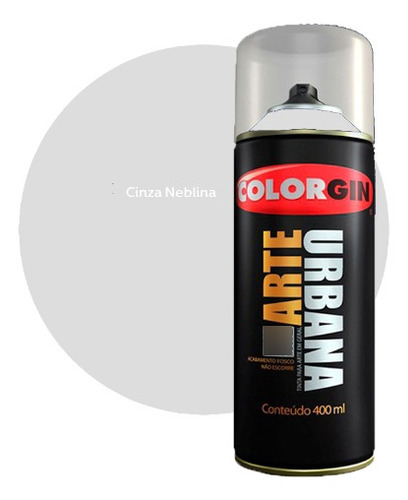 Tinta Fosca Arte Urbana Colorgin 400ml Cinza Neblina