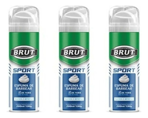 Brut Men Espuma De Barbear Sport 200ml (3und)