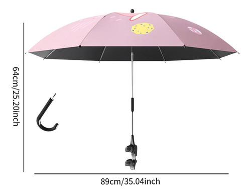 Guarda -chuva De Praia Parasol Universal Com Clipe Baby Rosa
