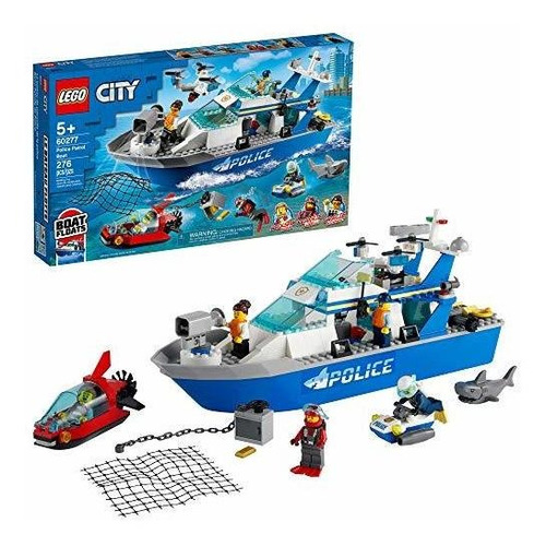 Lego City Police Patrol Boat 60277 Kit De Construcción; Coo