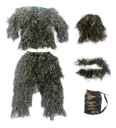 Traje Ghillie Para Hombre, Conjunto De Uniforme De Chaqueta