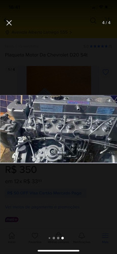 Plaqueta Do Motor Maxion S4tplus Da Chevrolet D20