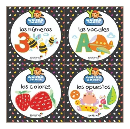 Lote X 4 Libros Infantiles - Numeros - Vocales - Etc