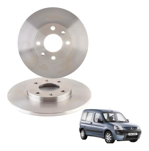 Par Discos Frenos Delt Para Peugeot Partner 1.4 1999 2005